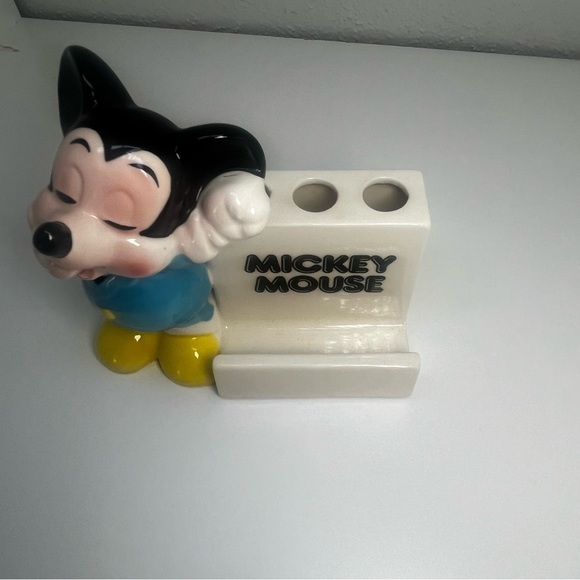 Vintage Disney Mickey Mouse Toothbrush Holder Bathroom Made in Japan Retro - Picture 3 of 8